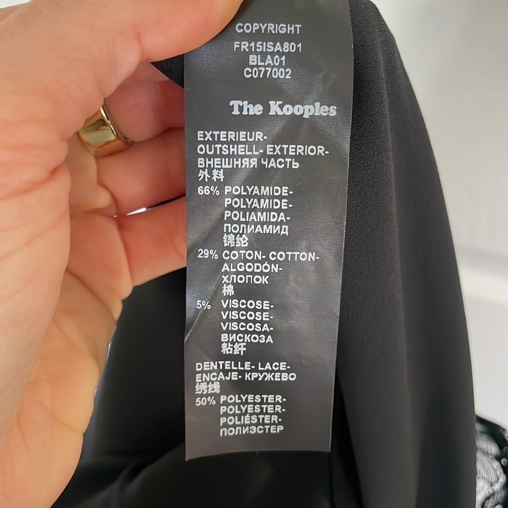 The Kooples Mix Dentelle Black Lace Dress - Picture 10 of 12